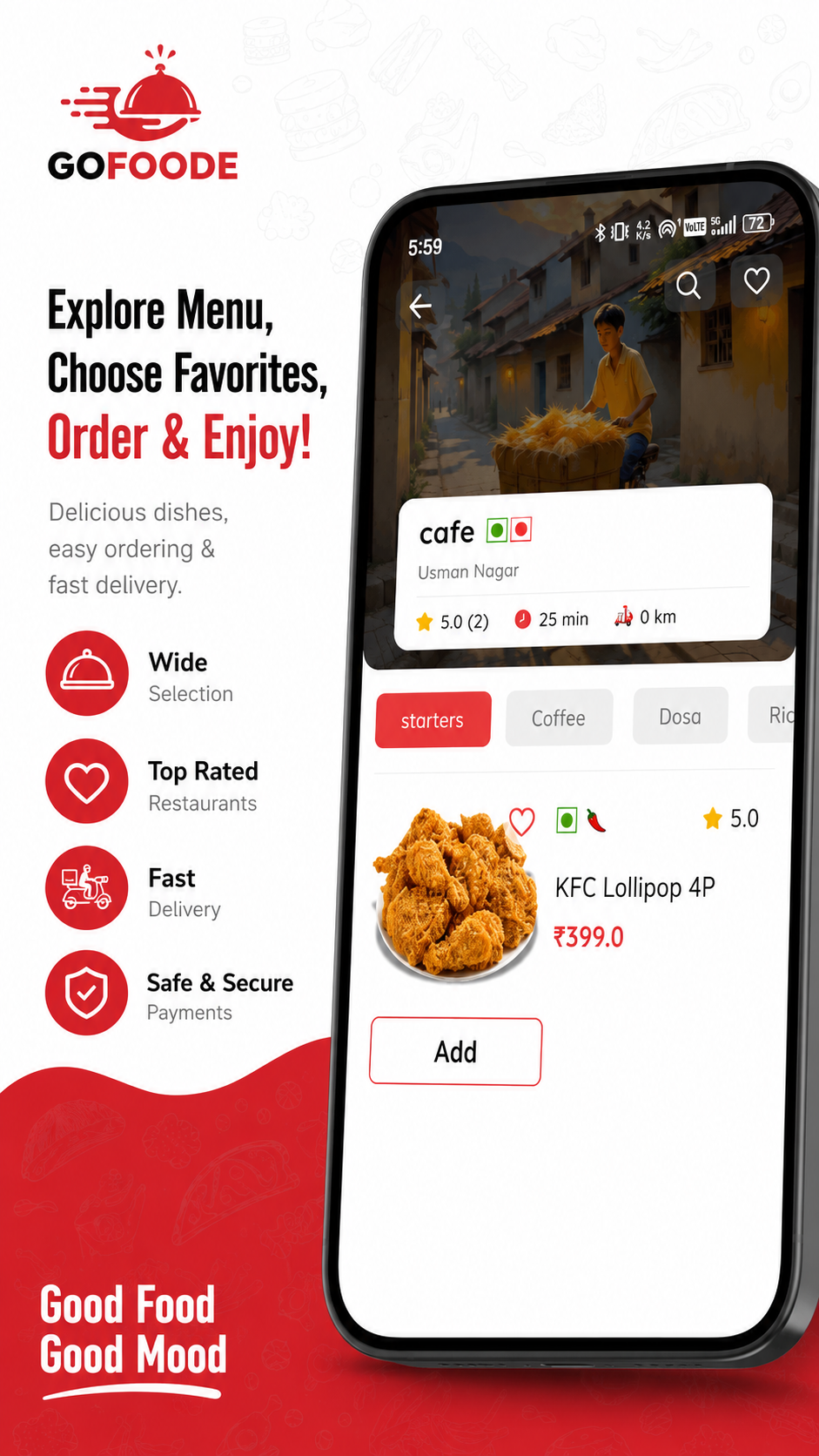 Restaurant partner app